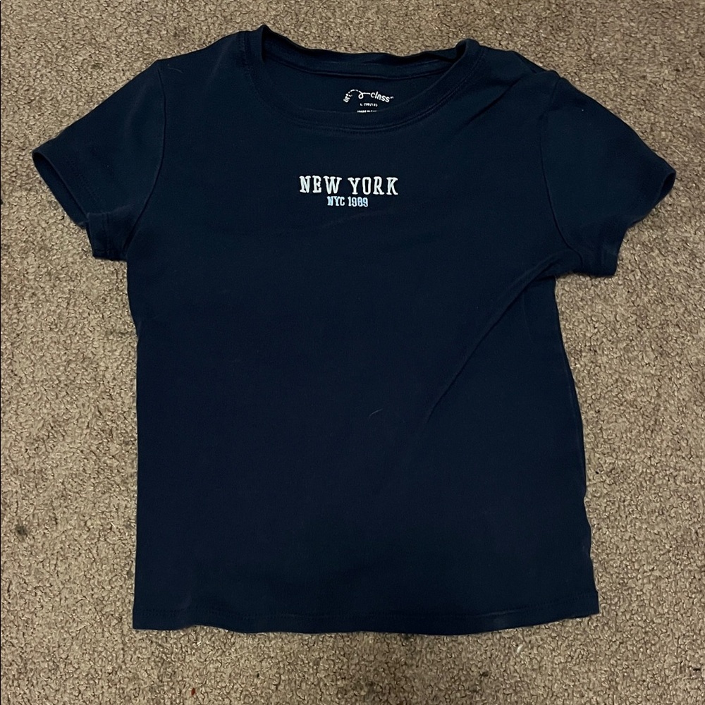 Navy blue New York embroidered T-Shirt